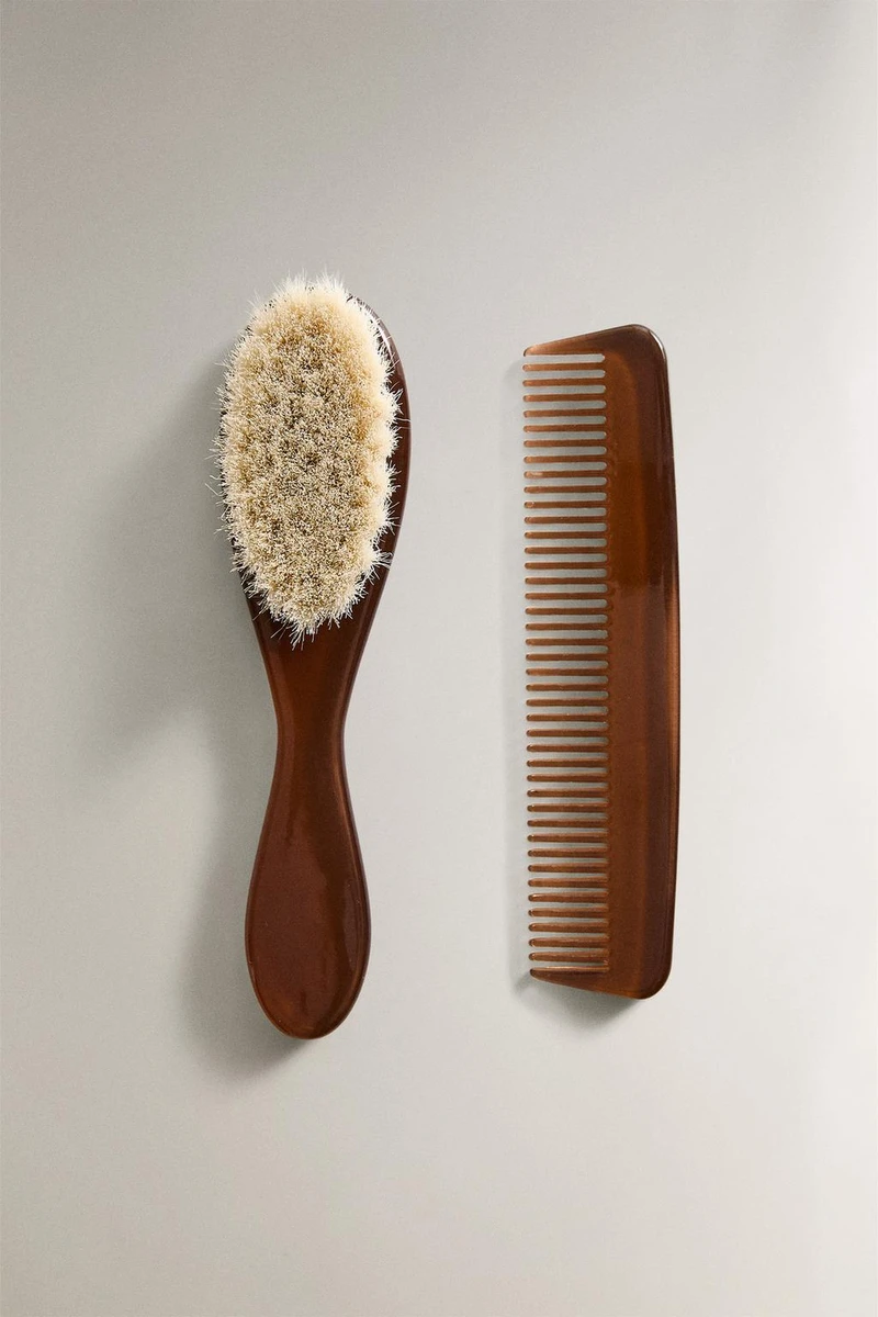 ENSEMBLE BROSSE ET PEIGNE ACÉTATE BÉBÉ