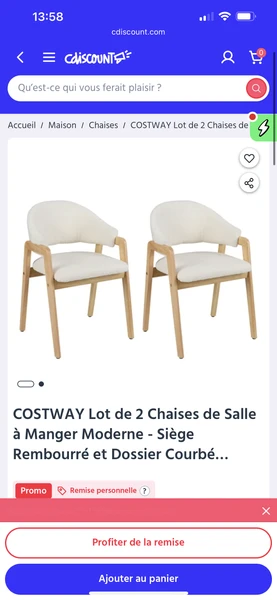 Lot fauteuil COSTWAY 2