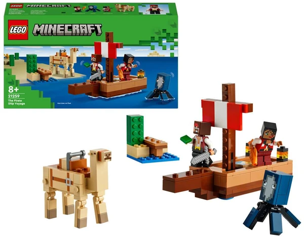 LEGO® MINECRAFT™21259 - LE VOYAGE DU BATEAU PIRATE