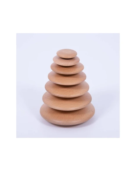 Set de 7 Sphères en bois naturel