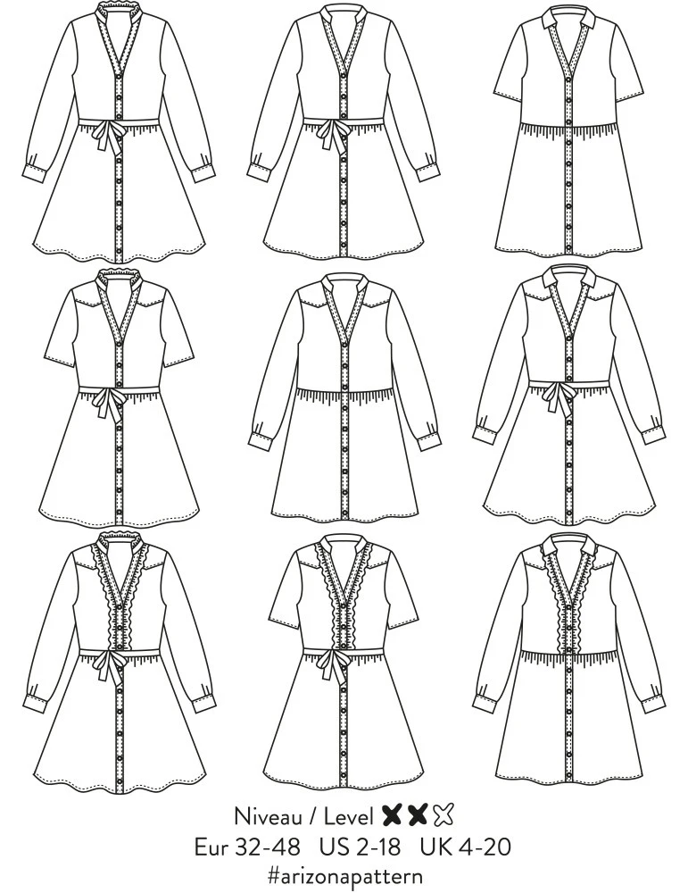 Patron Atelier Scämmit Robe chemise - Arizona