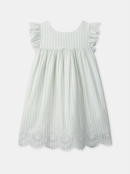 Robe à rayures avec noeud Fille