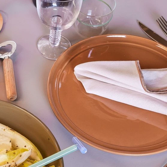 Lot de 6 Assiettes à Diner Amare - Marron