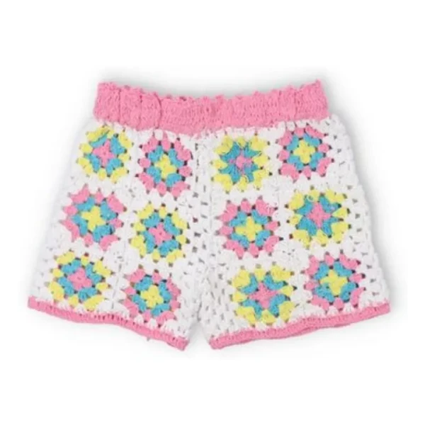 Short Crochet Fleurs Nikaia Baby | Rose bonbon