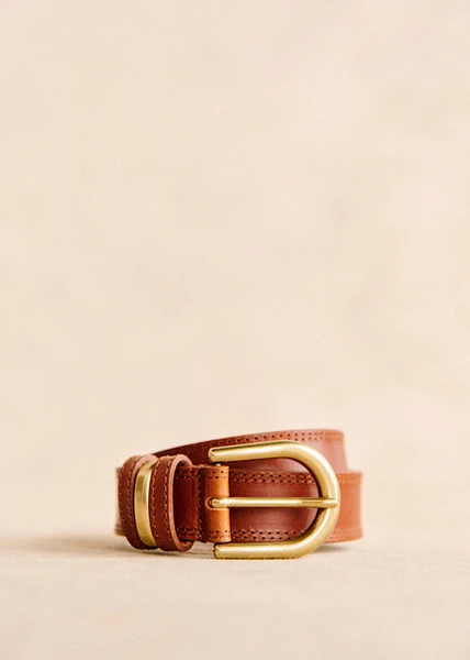 Ceinture Taylor - Cuir Naturel Héritage - Cuir lisse bovin tannage végétal - Sézane