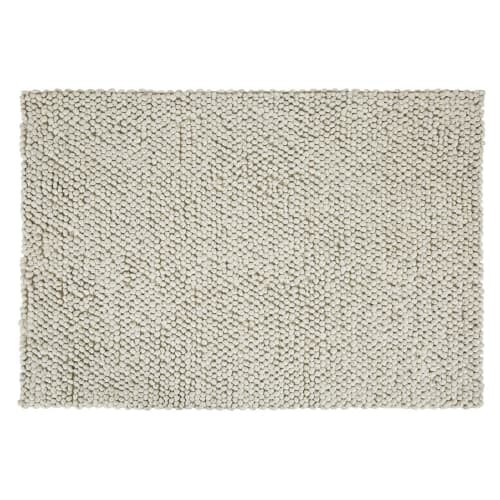 Tapis tissé main beige 140x200 | Maisons du Monde