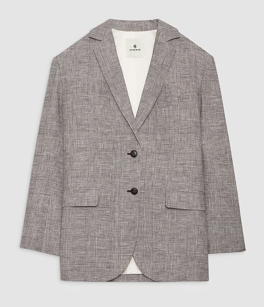 ANINE BING - Blazer Quinn Brown Plaid
