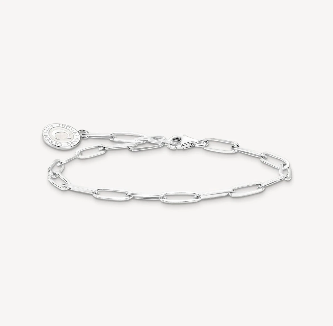 BRACELET CHARM AVEC BLANC COIN ARGENT