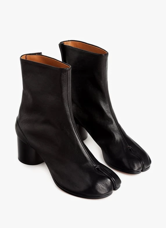 Bottines tabi Ã  talon Noir Maison margiela - Femme | Printemps.com