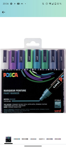 Posca couleur froide