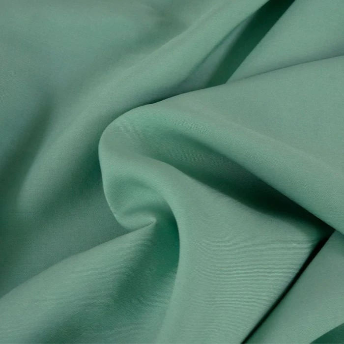 Popeline en viscose de bambou uni - vert de gris | Tissu fluide et doux pour créations élégantes