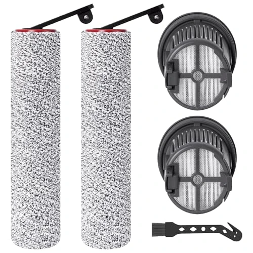 Fixbetter Rouleau de brosse de rechange et Filtre HEPA pour Dreame H14 AE / H14 / H14 Pro / H14 Dual Aspirateur Laveur, 2 rouleaux de brosse + 2 filtres HEPA + 1 brosse de nettoyage