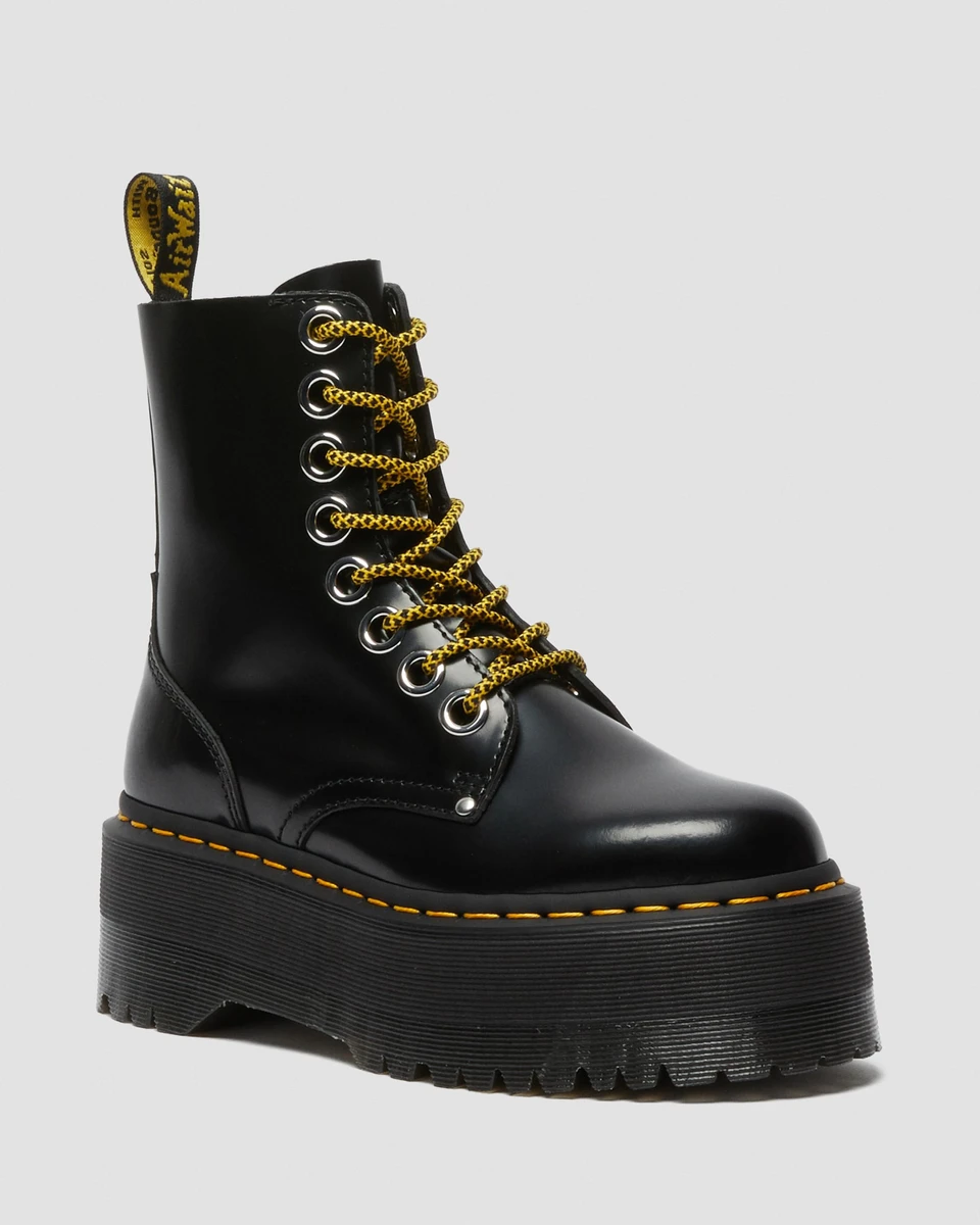 Boots plateformes Jadon Max en cuir Buttero en Noir | Dr. Martens