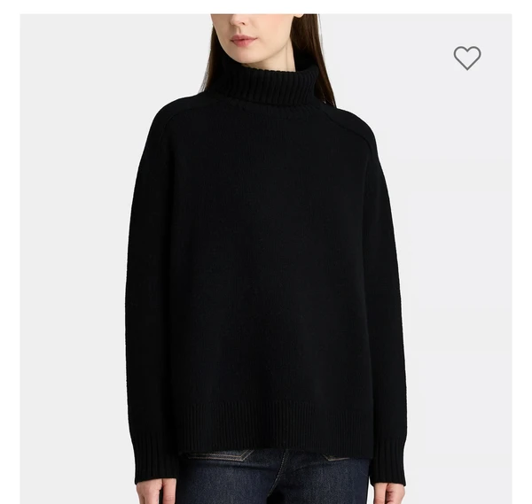 Pull Trudaine noir col roulé laine agneau