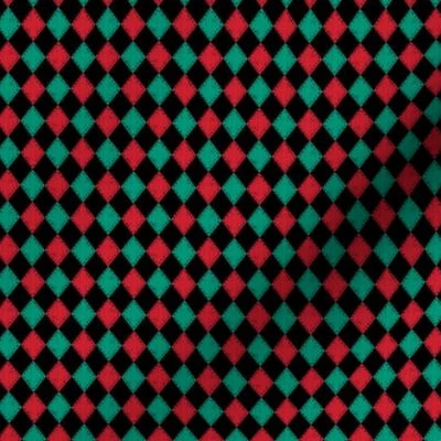 Mini Checkered Diamond Holiday Fabric | Spoonflower
