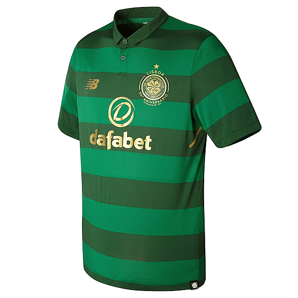 New Balance Celtic Glasgow Exterieur 2017/2018 Maillot Homme, Vert/Or, FR : M (Taille Fabricant : M)
