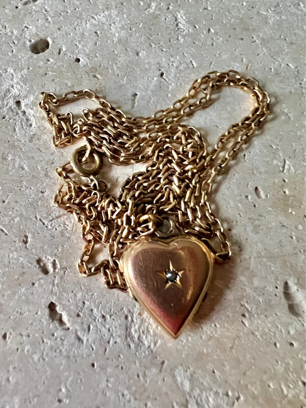 pendentif, cœur souvenir époque, 1900