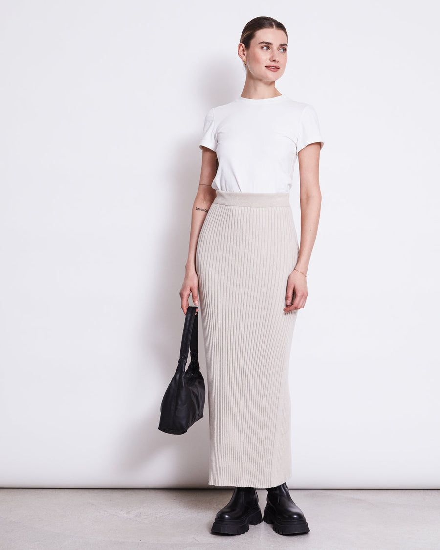 Jupe Longue Etam En Polyester/viscose à Carreaux Beige/gris - Taille 38, Occasion Très Bon état