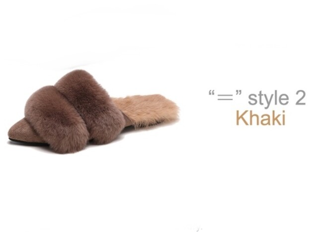 Fluffy Slides Indoor Shoes 