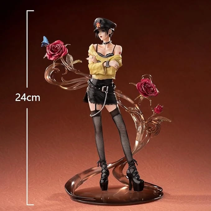Ciyoulio Figurine manga debout Nana Osaki Statue Nana Komatsu avec décor floral, grandes figurines d'anime pour filles, figurine de bureau, cadeau manga