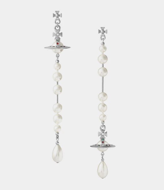 Broken pearl earrings