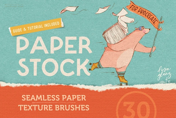 Seamless Paper Texture Brushes, a Brush Add-On by Lisa Glanz