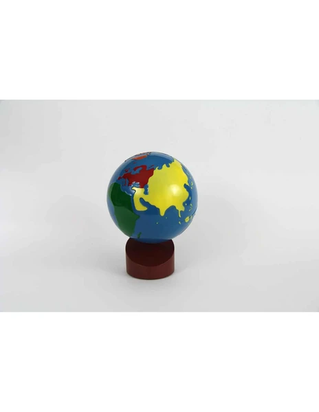 Globe coloré des continents