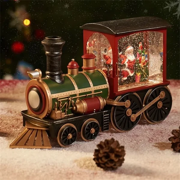 Ornement de boule de cristal de train, cadeau de Noël, décoration de réveillon de Noël, boîte d'éclairage, 2024 - AliExpress 15