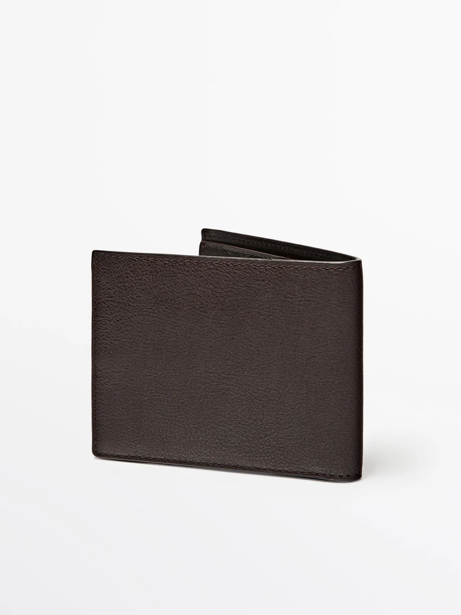  PORTEFEUILLE FORMAT PAYSAGE EN CUIR NAPPA