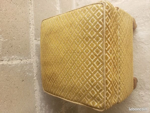 Pouf vintage en velour