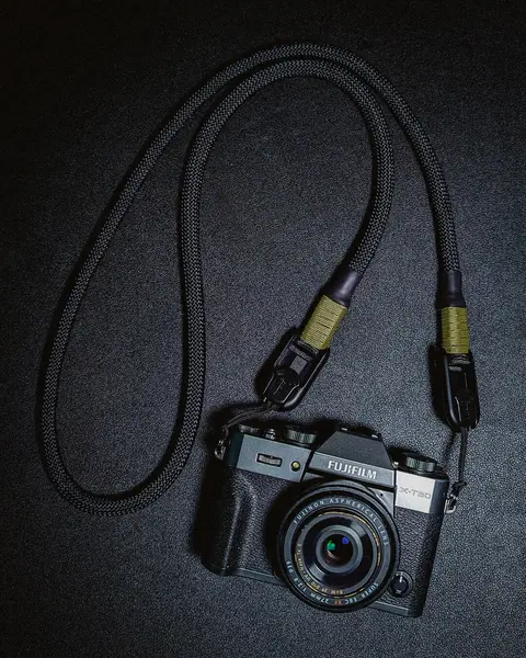 Black camera rope strap with smallrig rapid link connectors