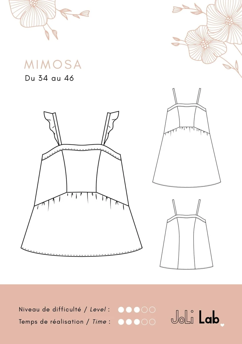 Robe/Top Mimosa - Patron Couture PDF