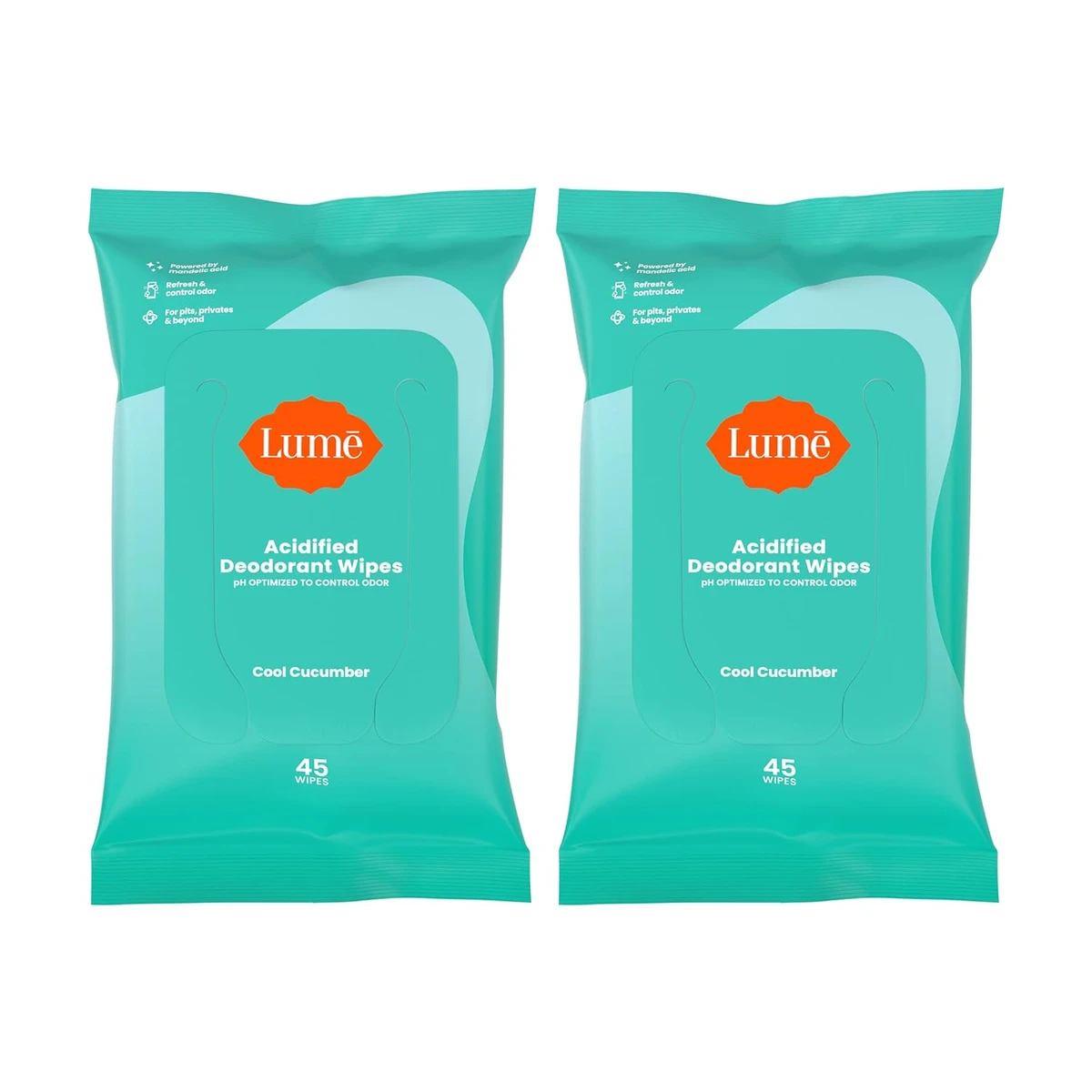Lume | Acidified Deodorant Wipes 