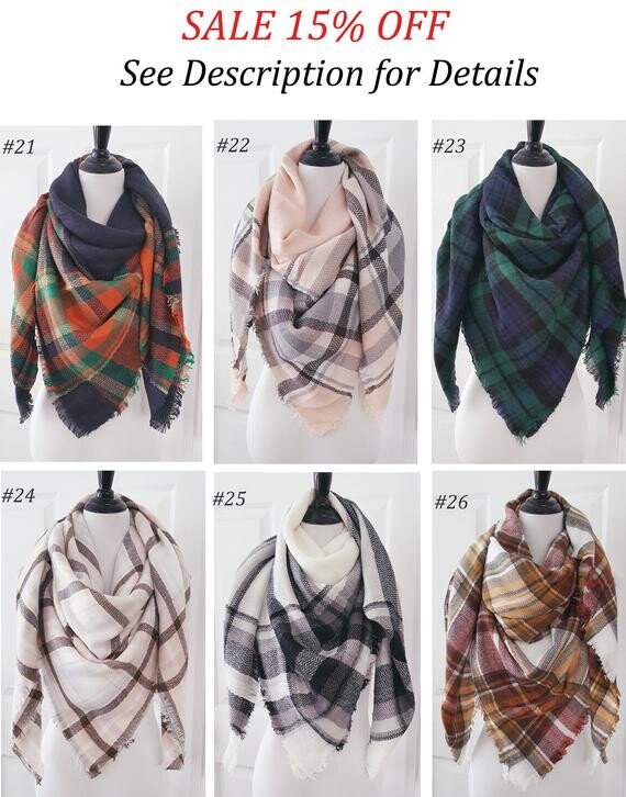 Plaid Blanket Scarf