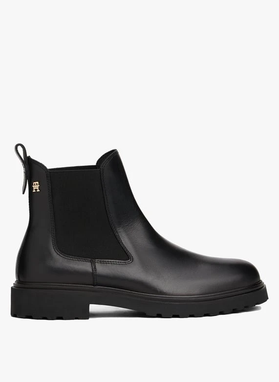 Boots en cuir Black Tommy hilfiger - Femme | Place des Tendances