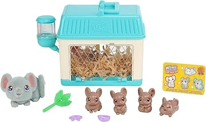 Little Live Pets Nourris et occupe-toi de Lil’ Mouse dans Le clapier pour Qu’Elle devienne Maman !