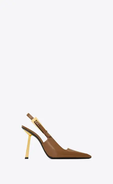 lee slingbacks en cuir glacé