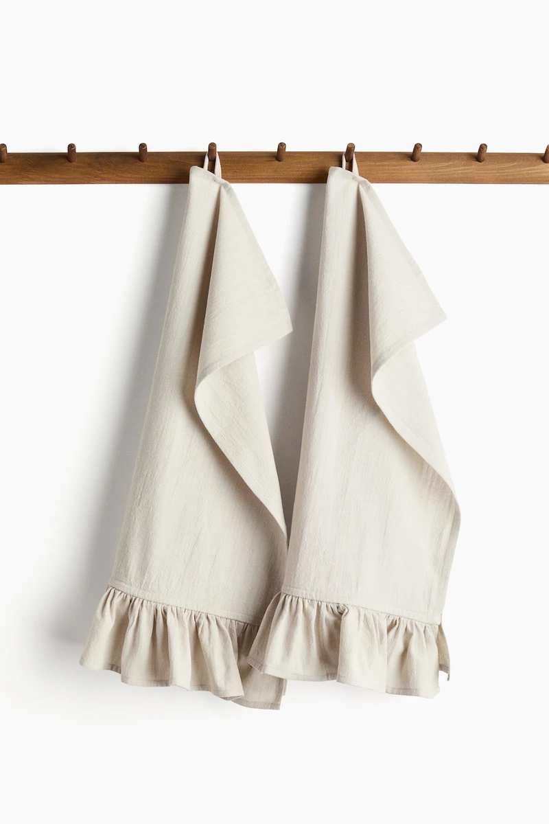 Lot de 2 torchons en coton