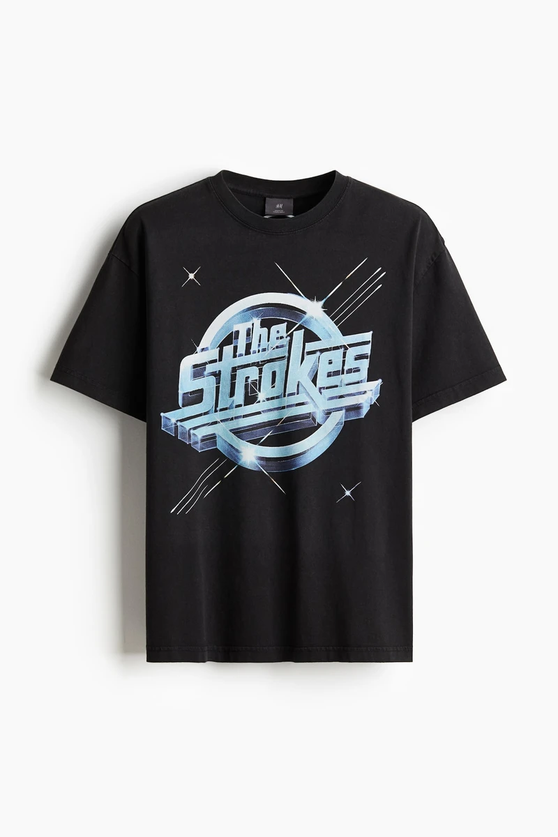 T-shirt imprimé Loose Fit façon vintage
