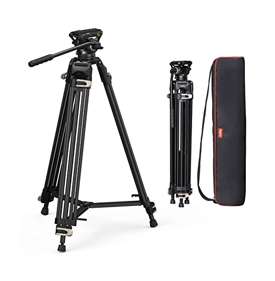 SMALLRIG AD-01 Trépied Vidéo 73" Tête Fluide Niveau 8kg Max - 3751B