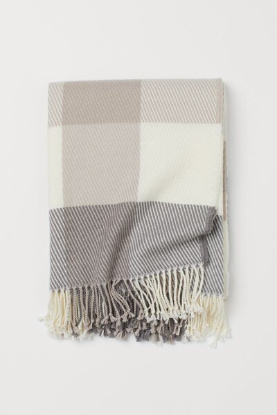 Plaid en laine mélangée