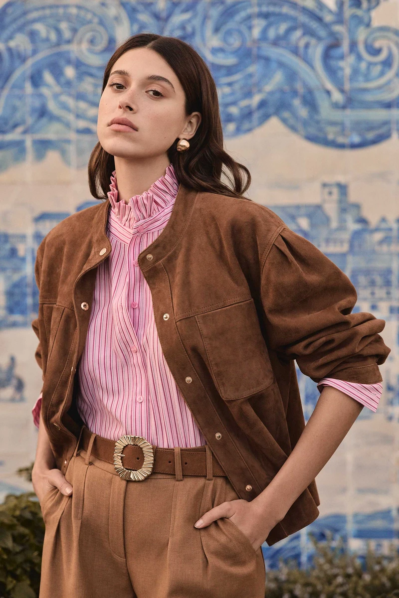 Veste suédine en 100% cuir VENUS