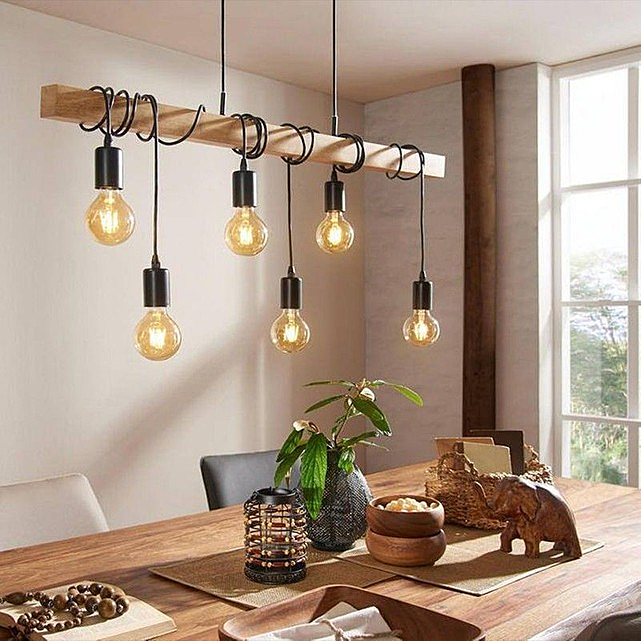 Lampe suspendue linéaire Townshend L100 cm 6 ampoules 