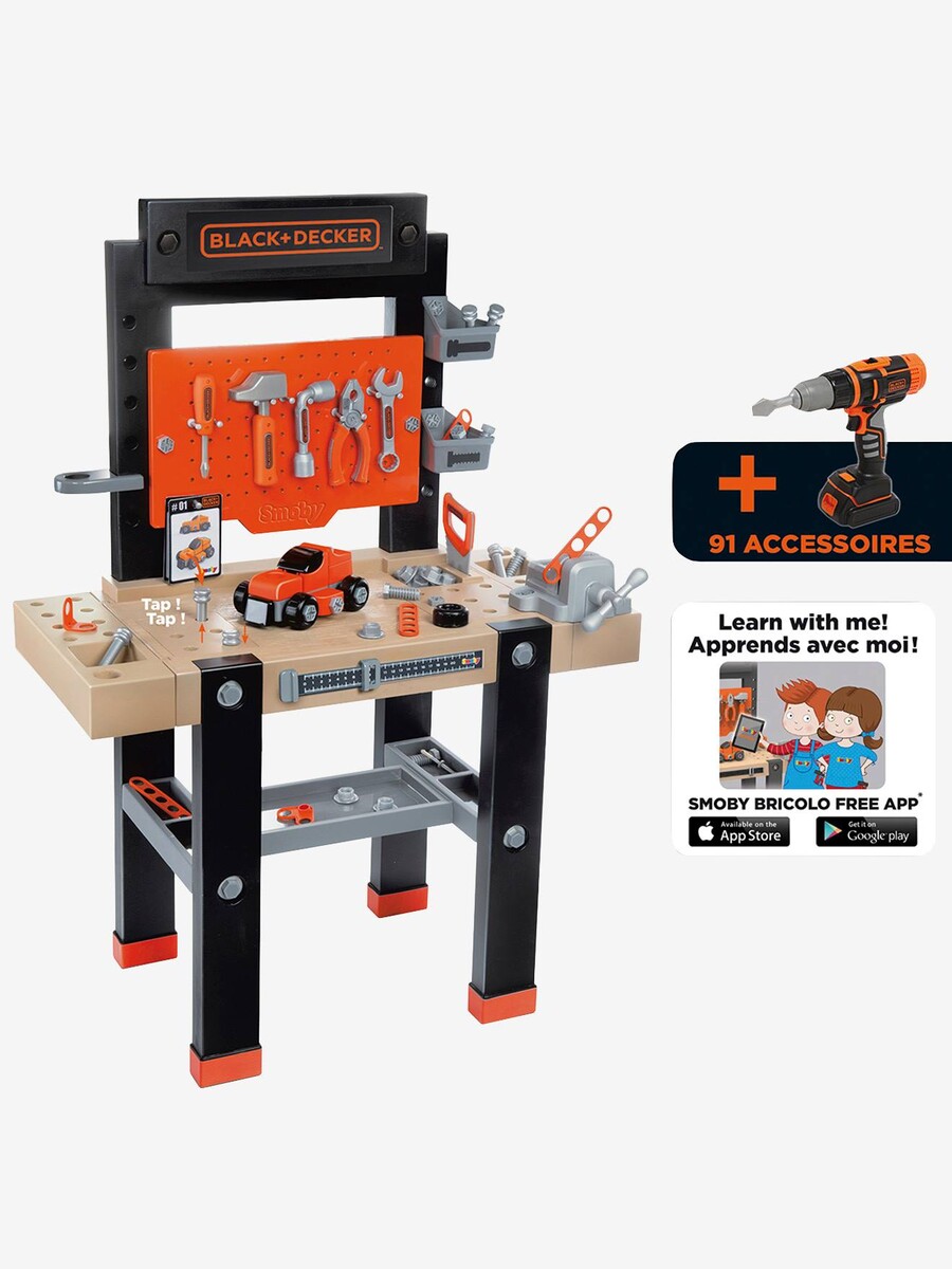 Etabli Bricolo Center Black + Decker SMOBY noir - Smoby