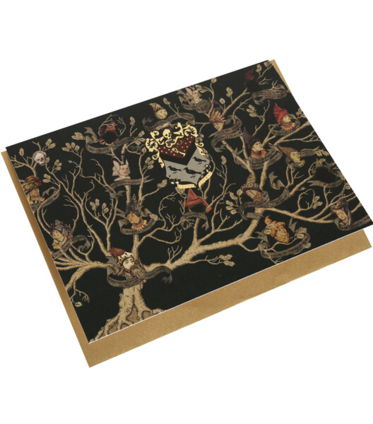 Black Family Tree Tapestry Notecard