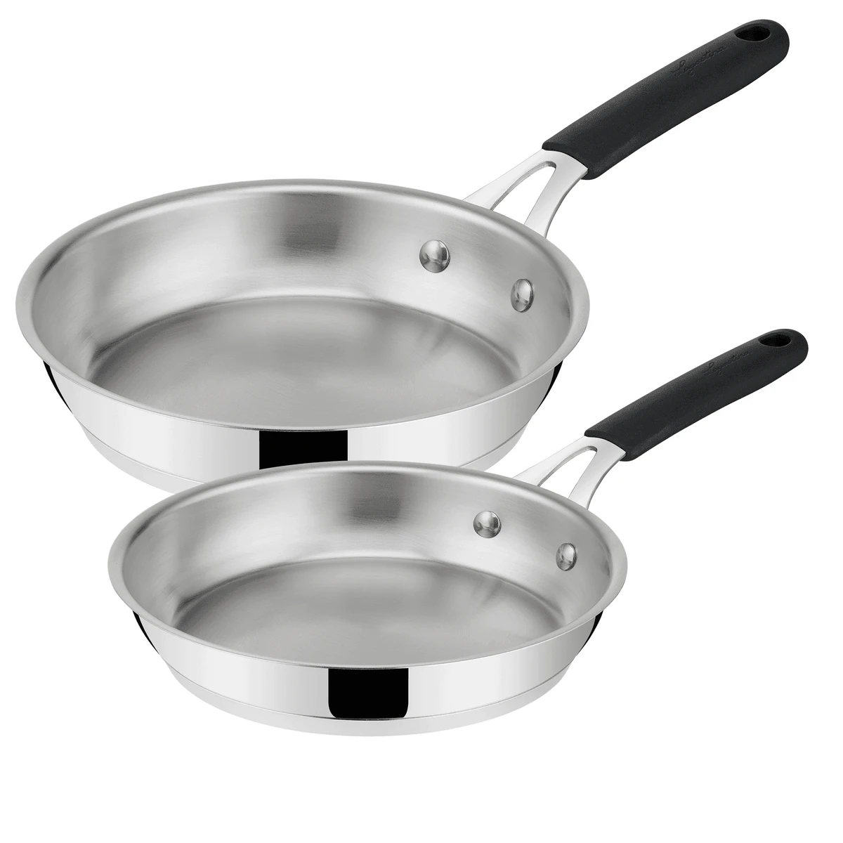 Set en acier inoxydable, Tempra, poêles à frire 24/28 cm