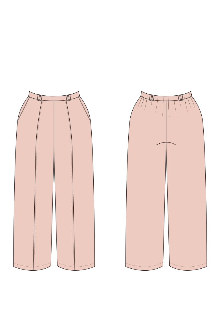 Birch Wide Leg Pull-On Trousers PDF Sewing Pattern