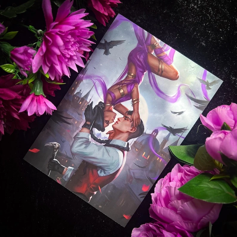 Impression d'art de Six of Crows (Kaz et Inej)
