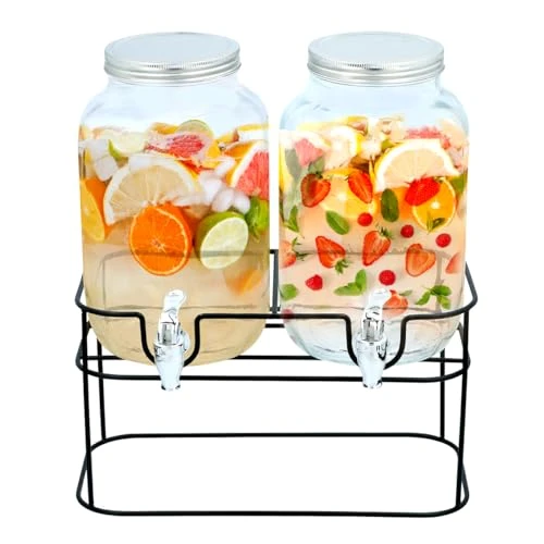 Cuisine Elegance Double Distributeur de Boissons - 2x 4 litres - Avec Standard - 33x17x32cm