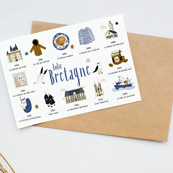 Carte - Jolie Bretagne - Les Petites Dates